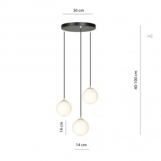 Cluster Pendant Lamp Gala Black (3 lights)