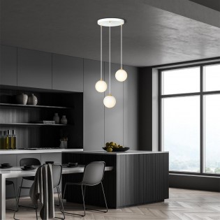 Cluster Pendant Lamp Gala White (3 lights)
