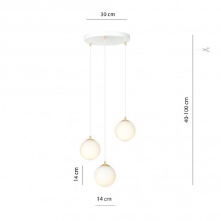 Cluster Pendant Lamp Gala White (3 lights)