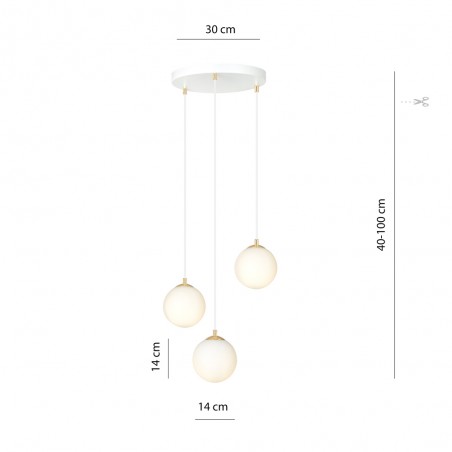 Cluster Pendant Lamp Gala White (3 lights)