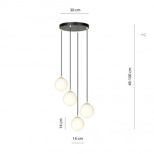 Cluster Pendant Lamp Gala Black (4 lights)