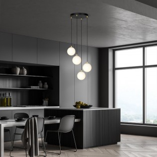Cluster Pendant Lamp Gala Black (4 lights)