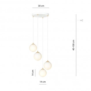 Cluster Pendant Lamp Gala White (4 lights)