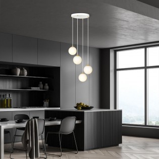 Cluster Pendant Lamp Gala White (4 lights)