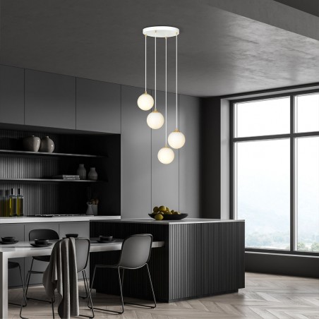 Cluster Pendant Lamp Gala White (4 lights)