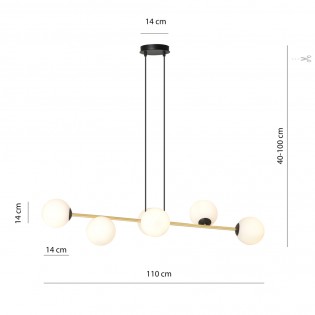Ceiling Lamp Cuaron Opal (6 lights)