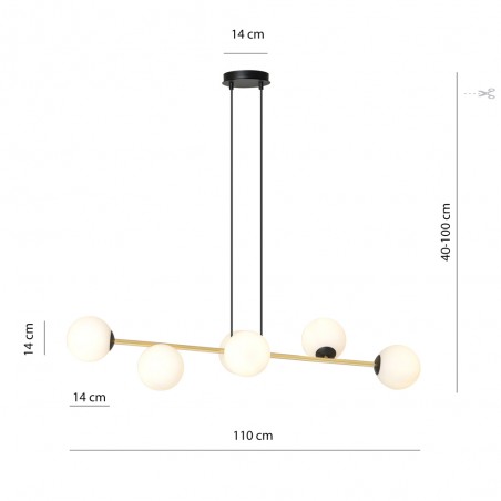 Ceiling Lamp Cuaron Opal (6 lights)