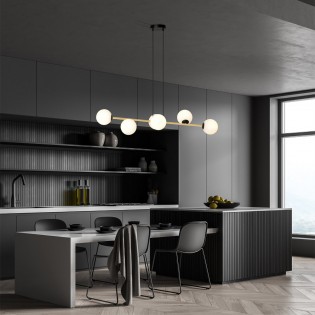 Ceiling Lamp Cuaron Opal (6 lights)