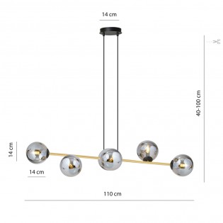 Ceiling Lamp Cuaron Graphite (6 lights)