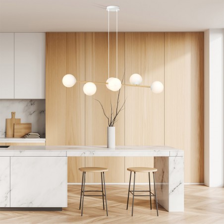 Ceiling Lamp Cuaron II Opal (6 lights)