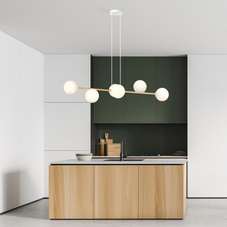 Ceiling Lamp Cuaron II Opal (6 lights)