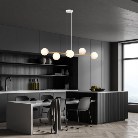 Ceiling Lamp Cuaron II Opal (6 lights)