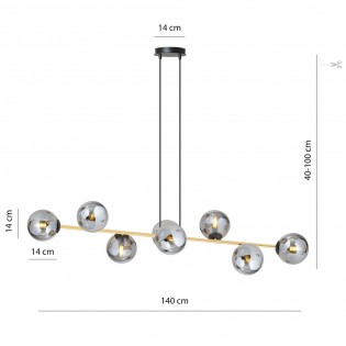 Ceiling Lamp Cuaron Graphite (8 lights)