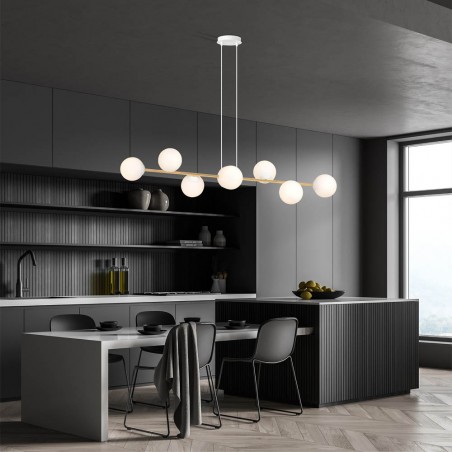 Ceiling Lamp Cuaron II Opal (8 lights)