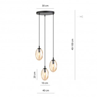 Ceiling Lamp Celeste Amber (3 lights)