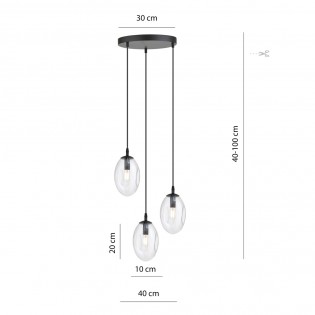 Ceiling Lamp Celeste Clear (3 lights)