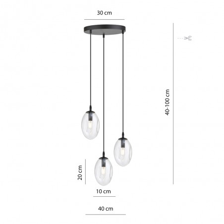 Ceiling Lamp Celeste Clear (3 lights)