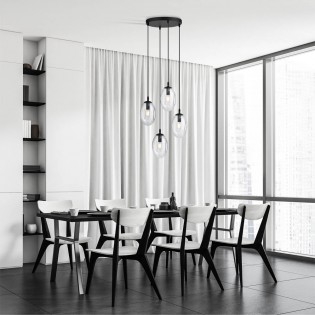 Deckenleuchte Celeste Transparent (4 Leuchten)