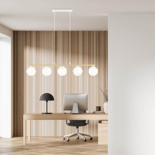 Pendant Lamp Etisa White (5 lights)