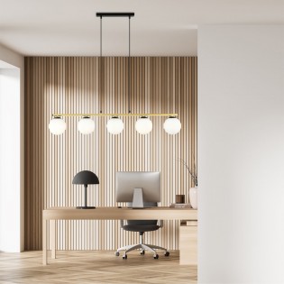 Pendant Lamp Etisa Black (5 lights)