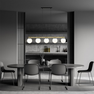 Pendant Lamp Etisa Black (5 lights)