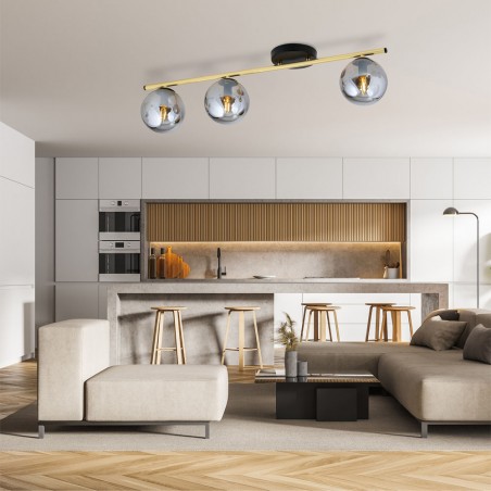 Ceiling Track Lamp Valenti Graphite (3 lights)