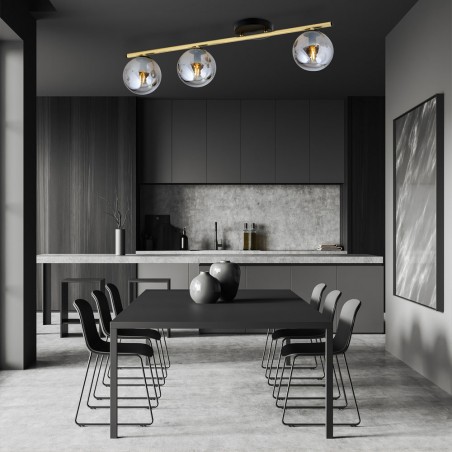 Ceiling Track Lamp Valenti Graphite (3 lights)