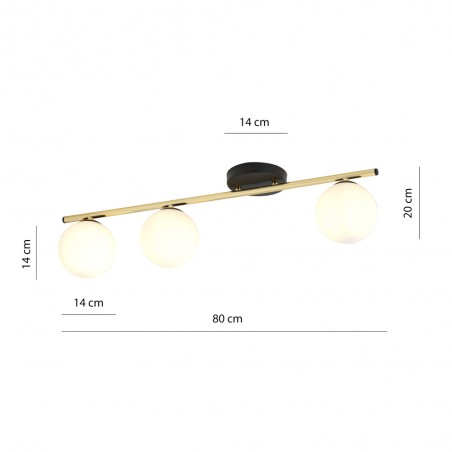 Ceiling Track Lamp Valenti Opal (3 lights)