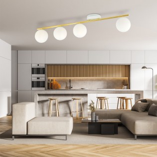 Ceiling Track Lamp Valenti II Opal (4 lights)