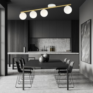 Ceiling Track Lamp Valenti II Opal (4 lights)