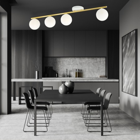 Ceiling Track Lamp Valenti II Opal (4 lights)