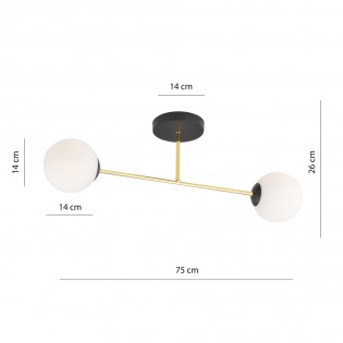 Ceiling Flush Light Mendra Opal (2 lights)