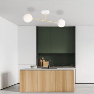 Ceiling Flush Light Mendra II Opal (2 lights)