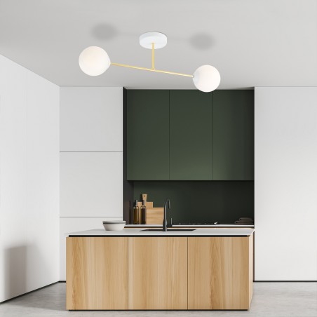 Ceiling Flush Light Mendra II Opal (2 lights)