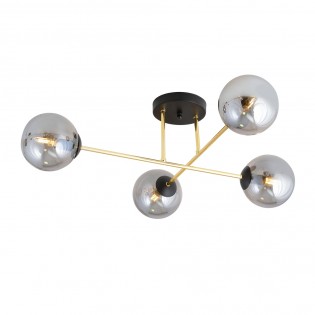 Ceiling Flush Light Mendra Graphite (4 lights)
