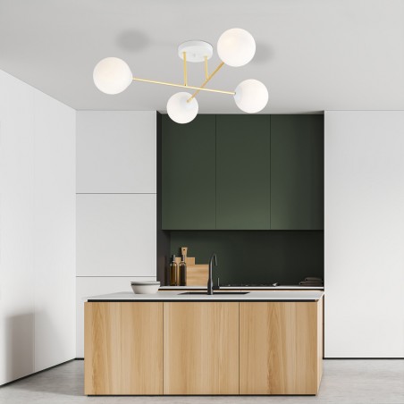 Ceiling Flush Light Mendra II Opal (4 lights)