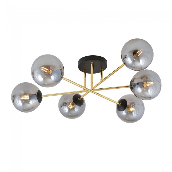Ceiling Flush Light Mendra Graphite (6 lights)