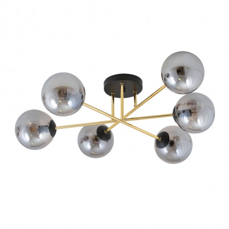 Ceiling Flush Light Mendra Graphite (6 lights)
