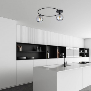Ceiling Flush Light Sotelo Graphite (2 lights)