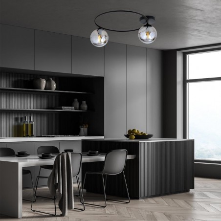 Ceiling Flush Light Sotelo Graphite (2 lights)