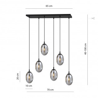 Pendant Lamp Celeste Graphite (6 lights)