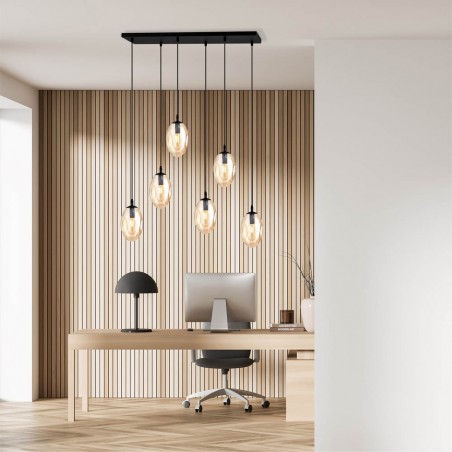 Pendant Lamp Celeste Amber (6 lights)