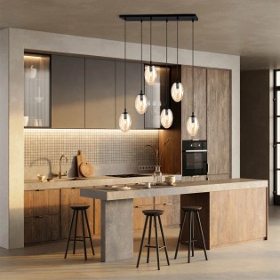 Pendant Lamp Celeste Amber (6 lights)