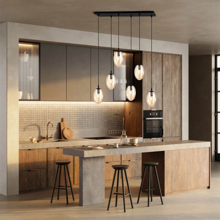Pendant Lamp Celeste Amber (6 lights)