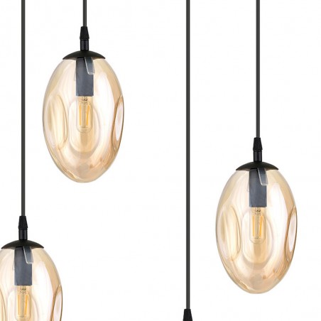 Pendant Lamp Celeste Amber (6 lights)