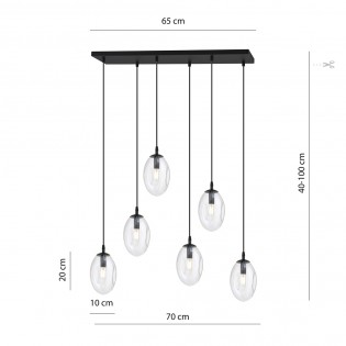 Pendant Lamp Celeste Clear (6 lights)
