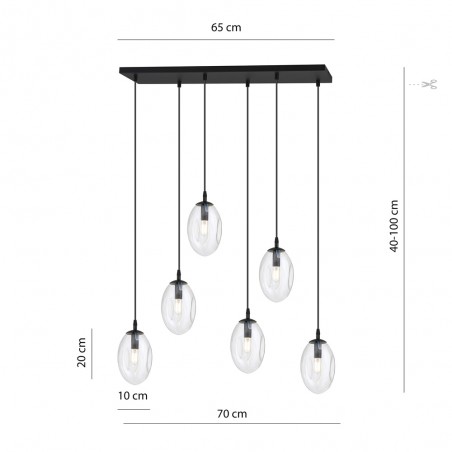 Pendant Lamp Celeste Clear (6 lights)