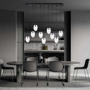 Celeste Transparente Pendelleuchte (9 Leuchten)