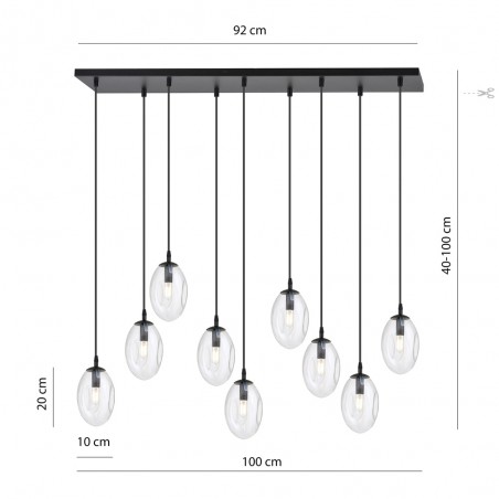 Pendant Lamp Celeste Clear (9 lights)