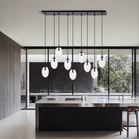 Celeste Transparente Pendelleuchte (9 Leuchten)
